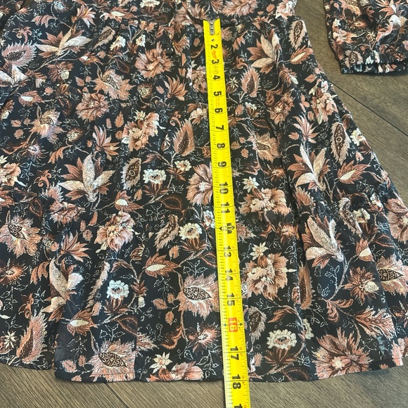 Madewell Floral Black and Pink Midi Dress‎ - Picture 5 of 5